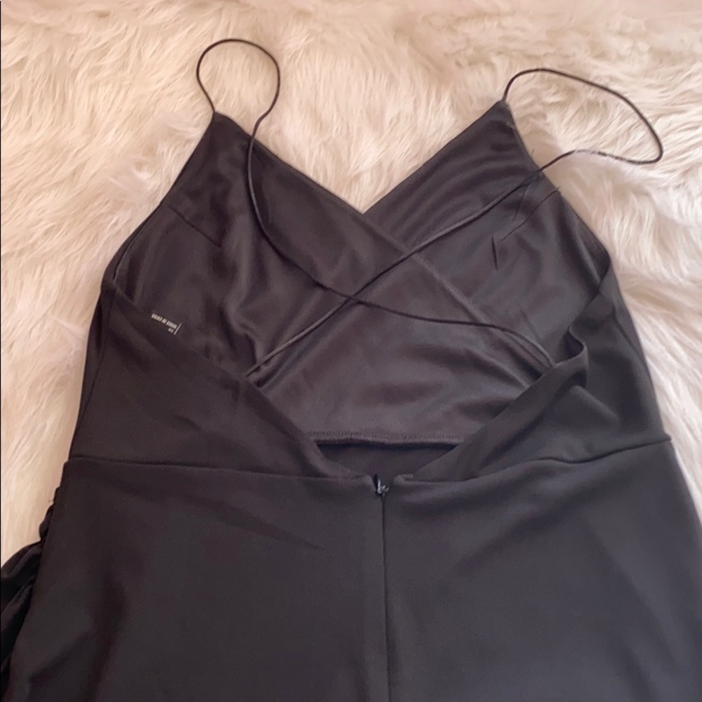 BLACK STRAPPY DRESS WITH RUCHED SIDE - Picture 5 of 8
